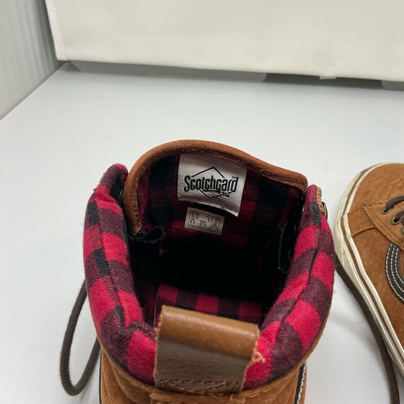 Vans Tan High-Top Sneakers with Red Accents - Picture 5 of 5